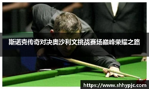 斯诺克传奇对决奥沙利文挑战赛场巅峰荣耀之路